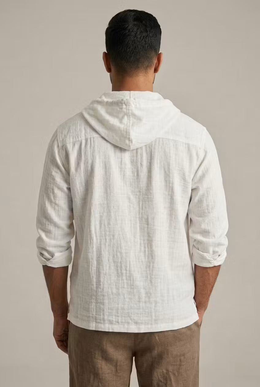 Hooded Henley Shirt