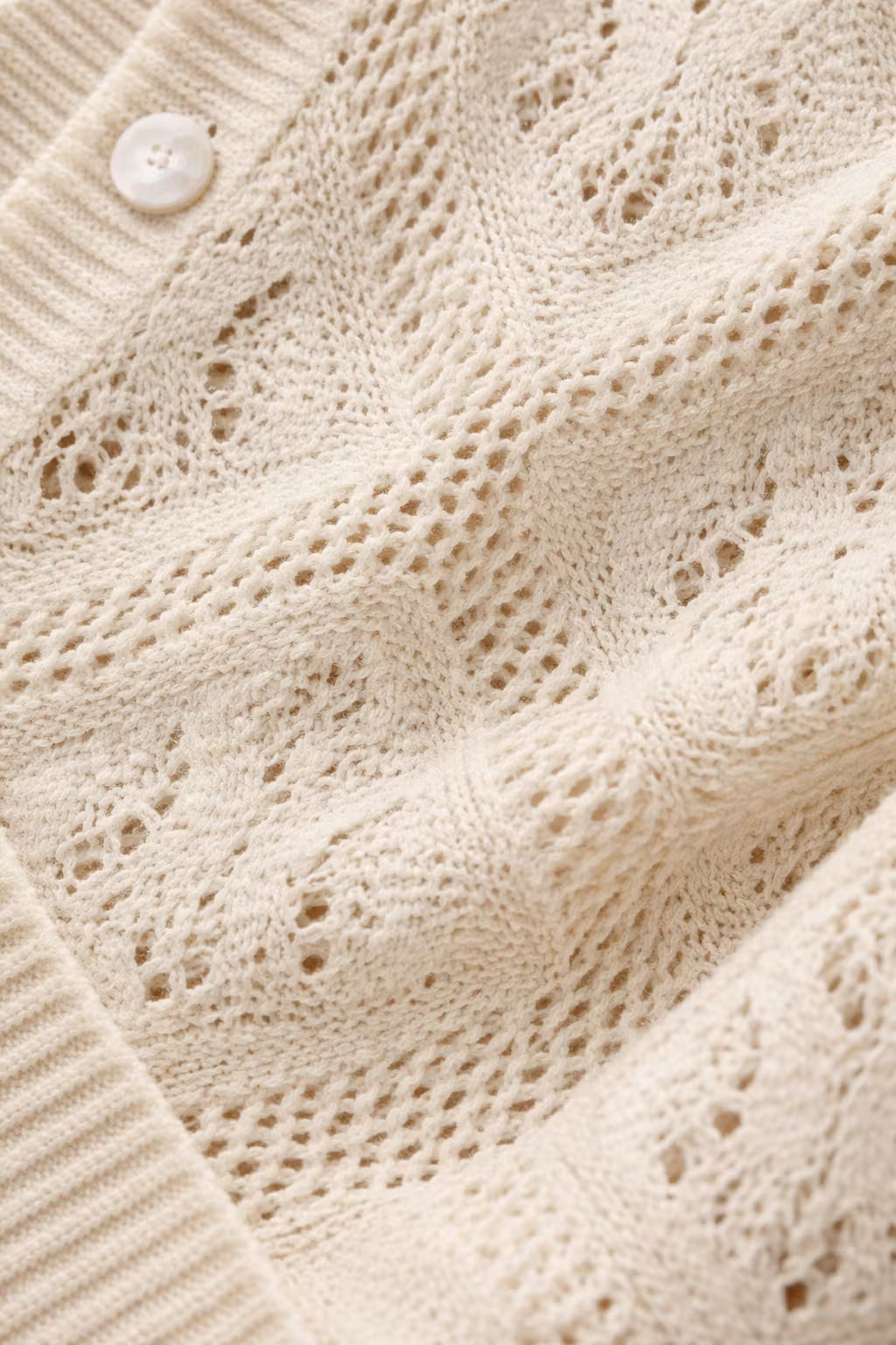 Coastal Prism Crochet Button Shirt