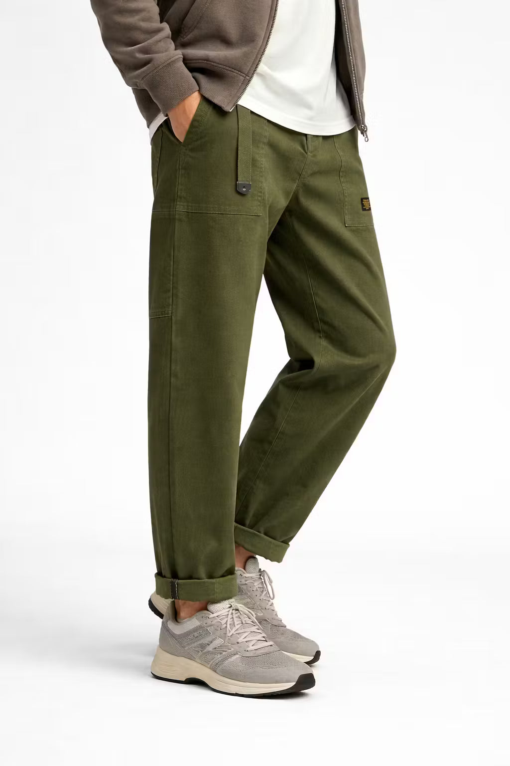 Relaxed Utility Straight-Leg Trousers