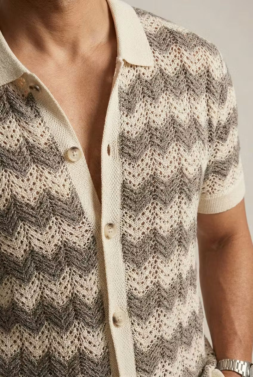 The Belmont Wave Knit Polo