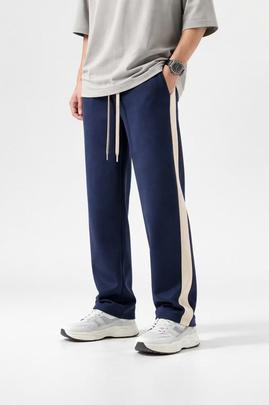 Pantalón wide leg rayas cordón
