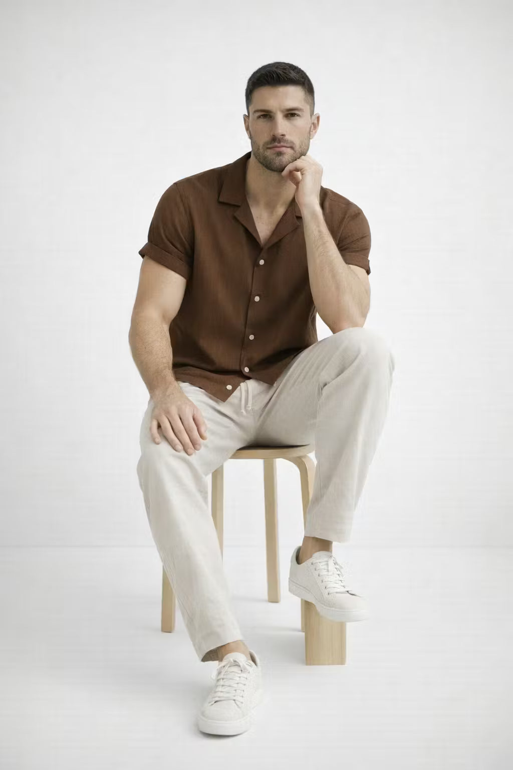 Relaxed Two-Piece Button Shirt Set