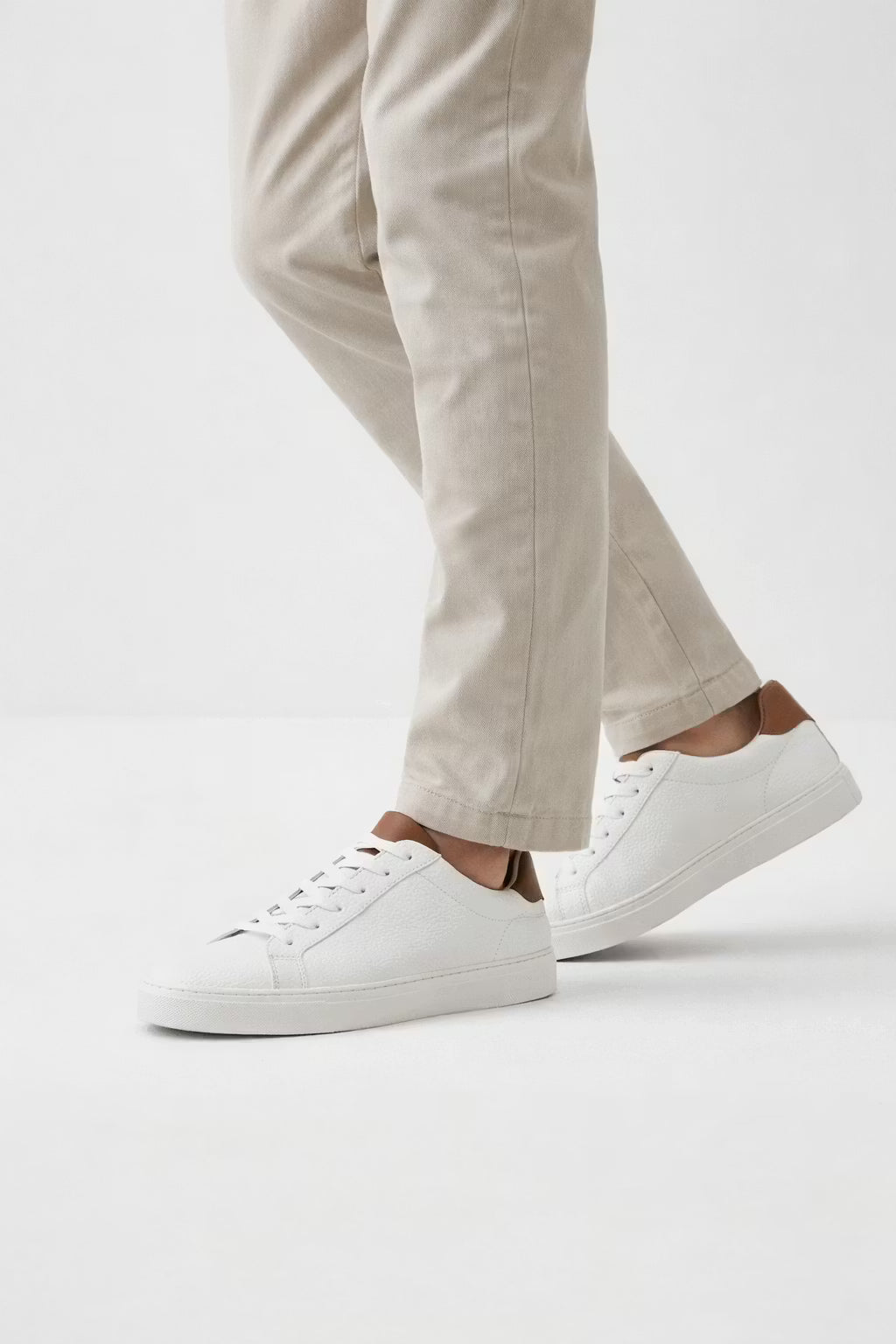 Textured Low-Top Lace-Up Sneakers