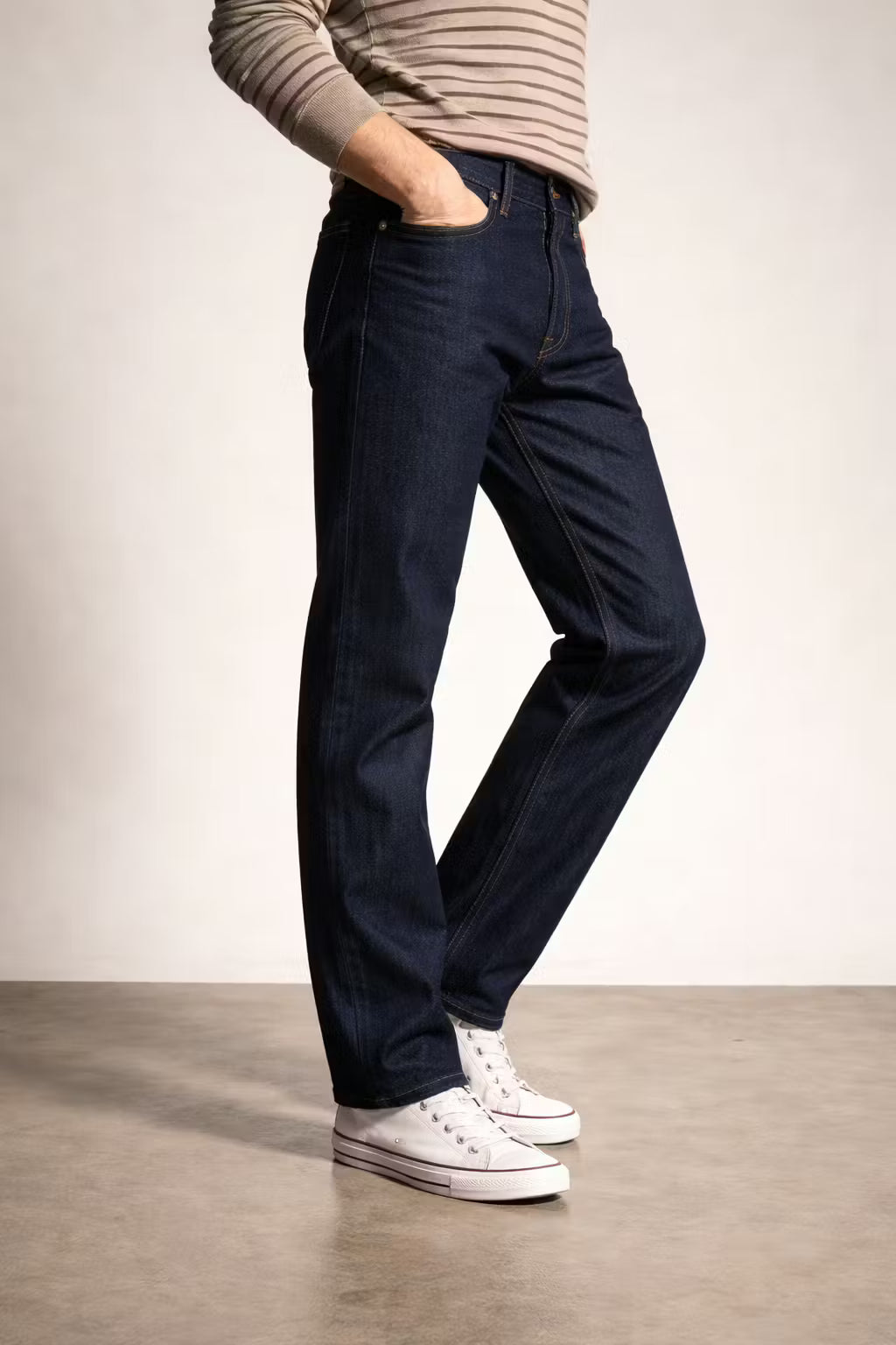 Dark Indigo Straight Taper Denim Pant