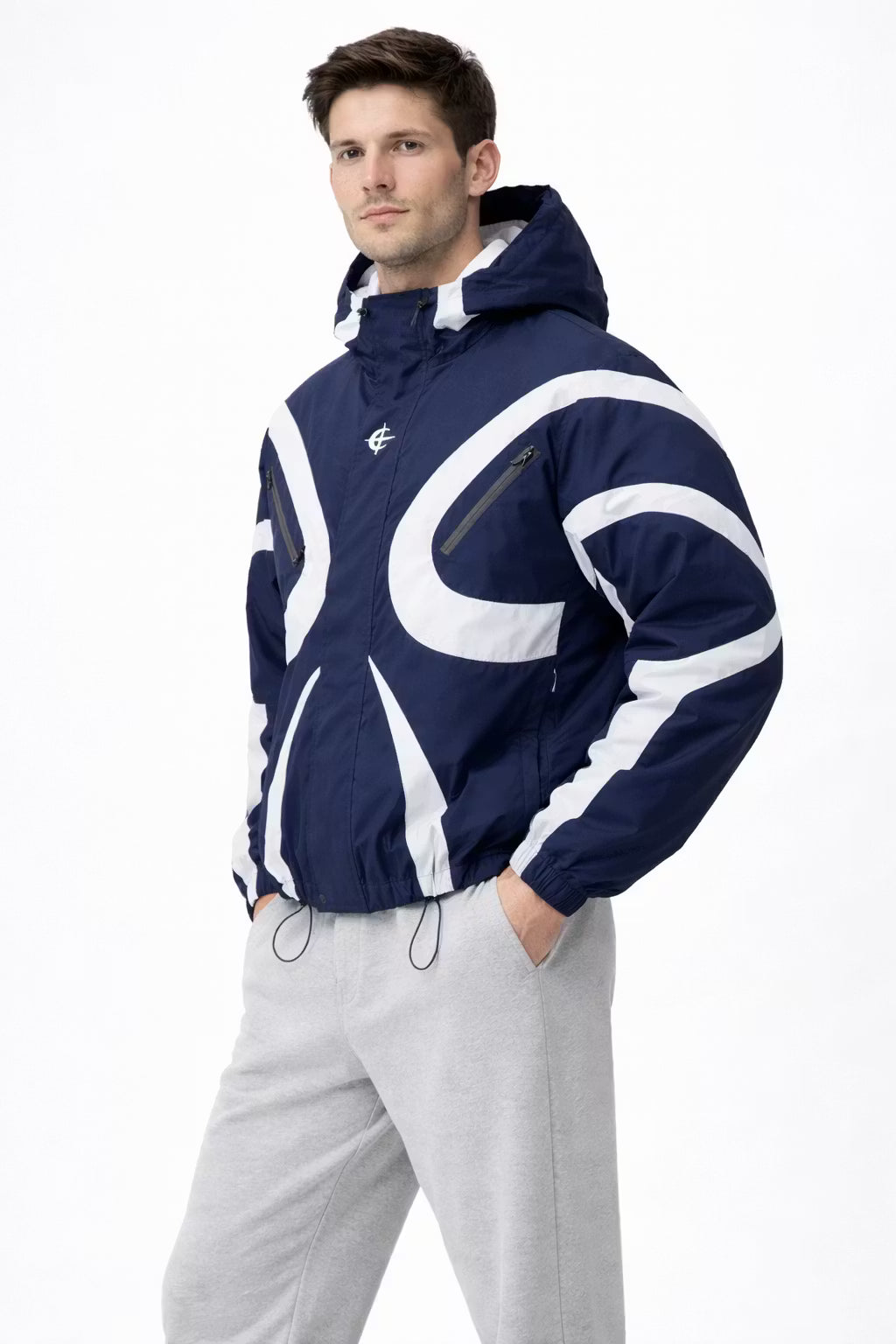 The Glacier Panel Crinkle Track Jacket