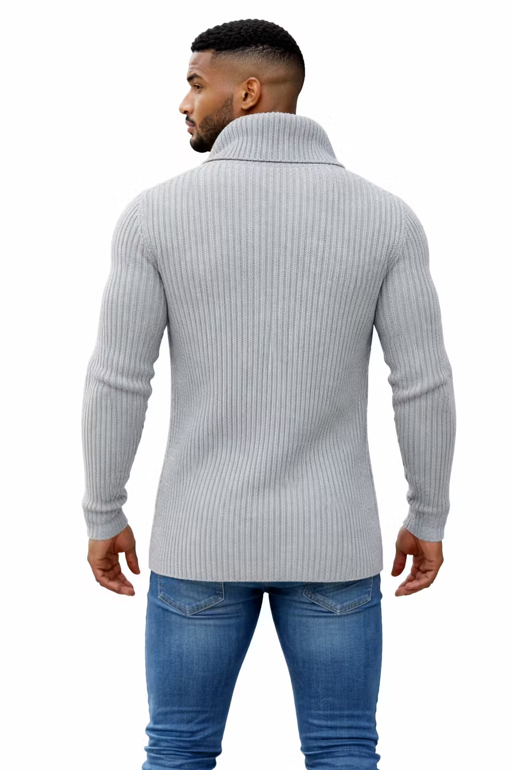 Ribbed Shawl Collar Cardigan