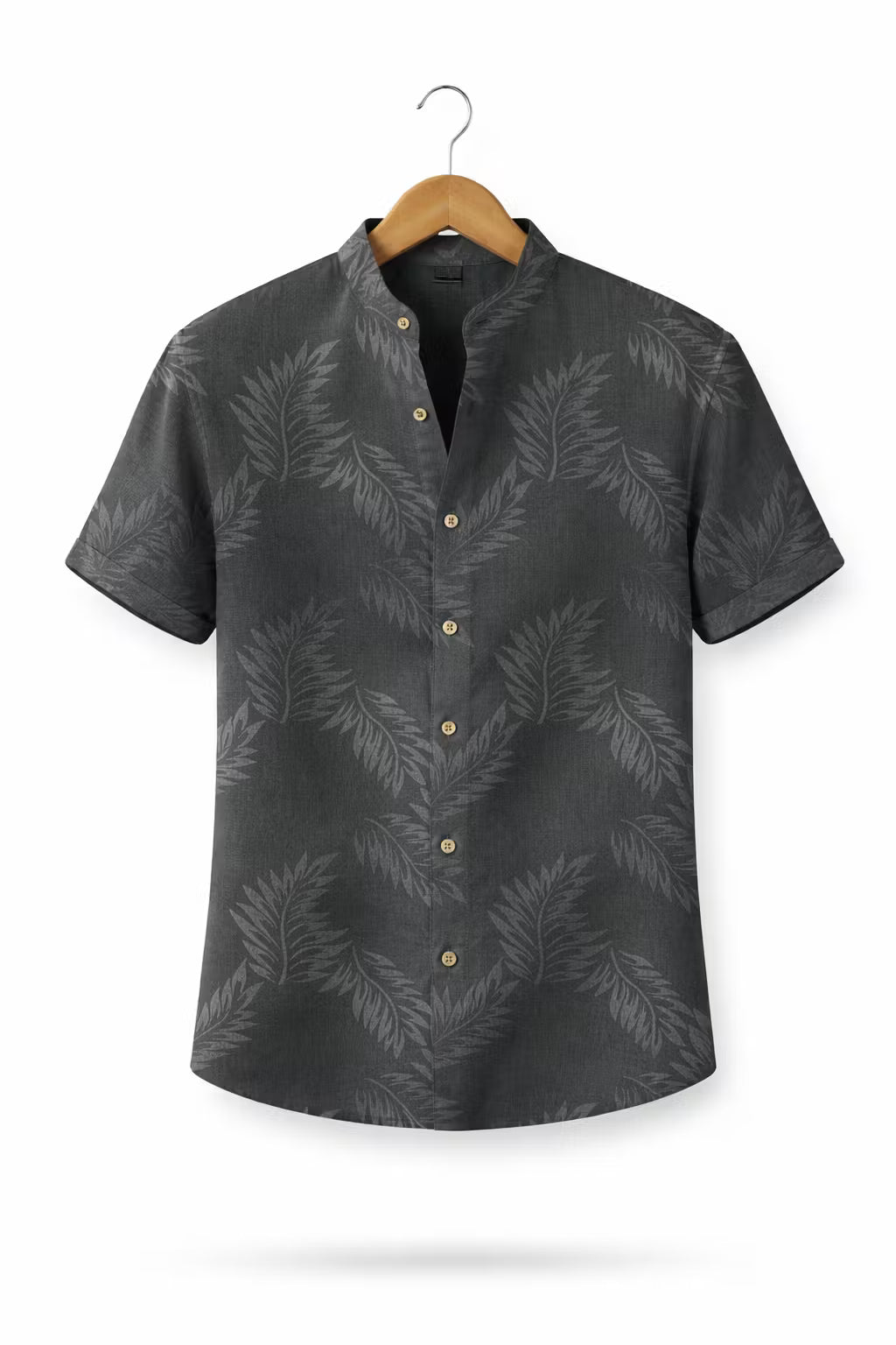 Abstract Leaf Textured Resort Shirt