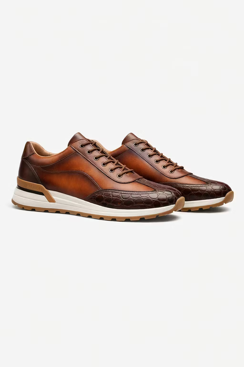 Croc Panel Hybrid Lace-Up Sneakers