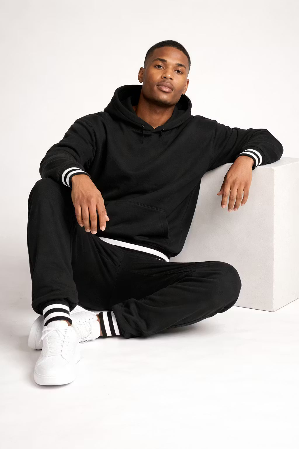 Structured Hoodie and Jogger Trousers Set