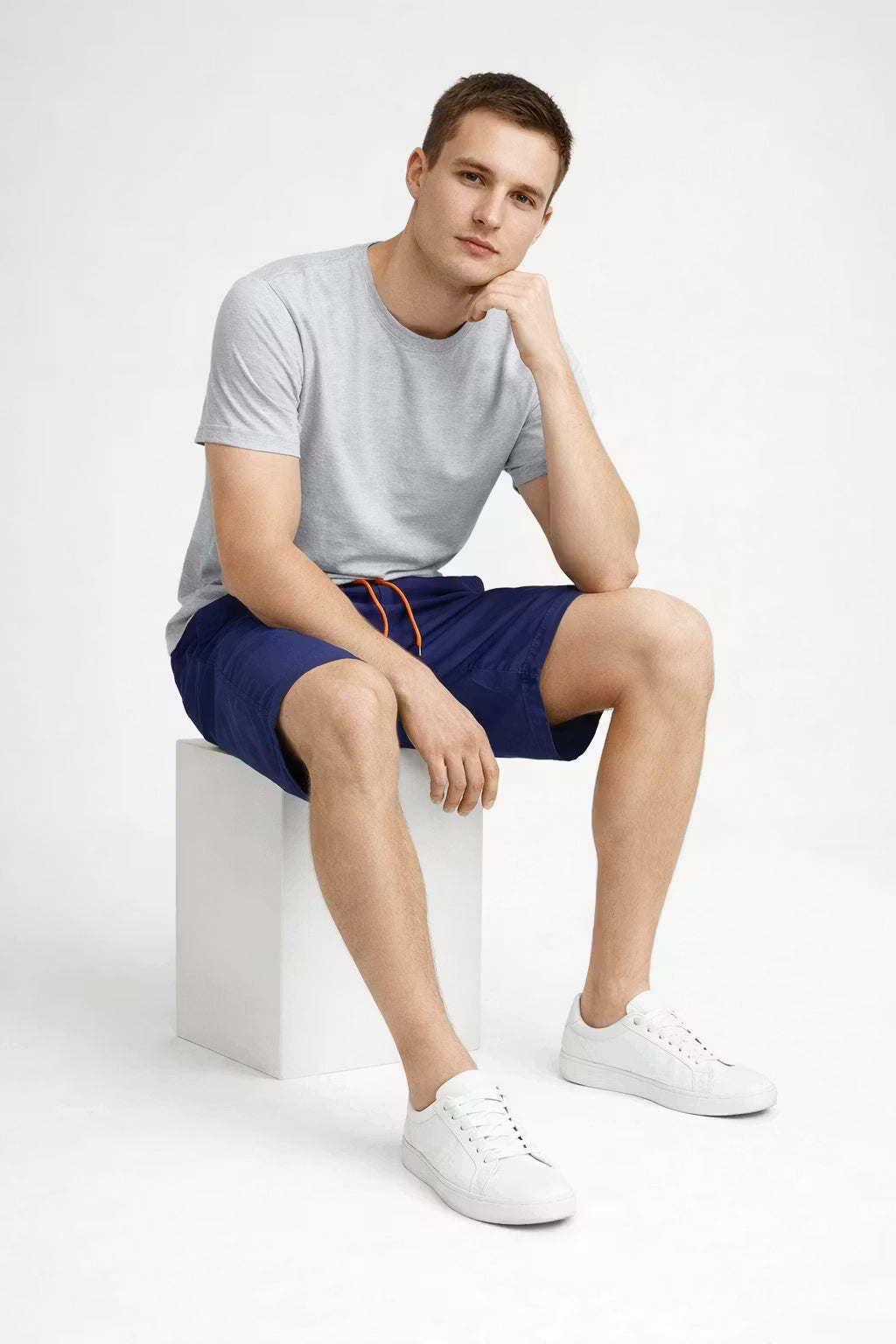 Elastic Drawstring Nylon Shorts