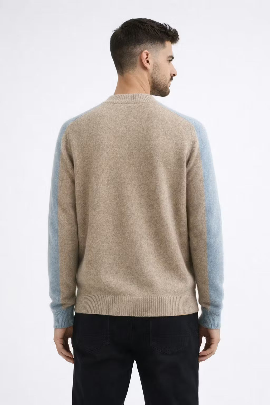 Contrast Trim Zip-Up Knit Cardigan