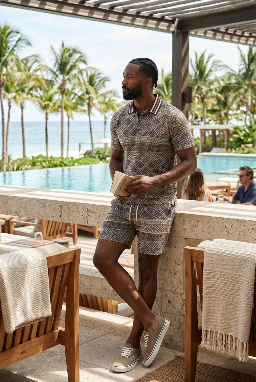 Santorini Mosaic Polo Set