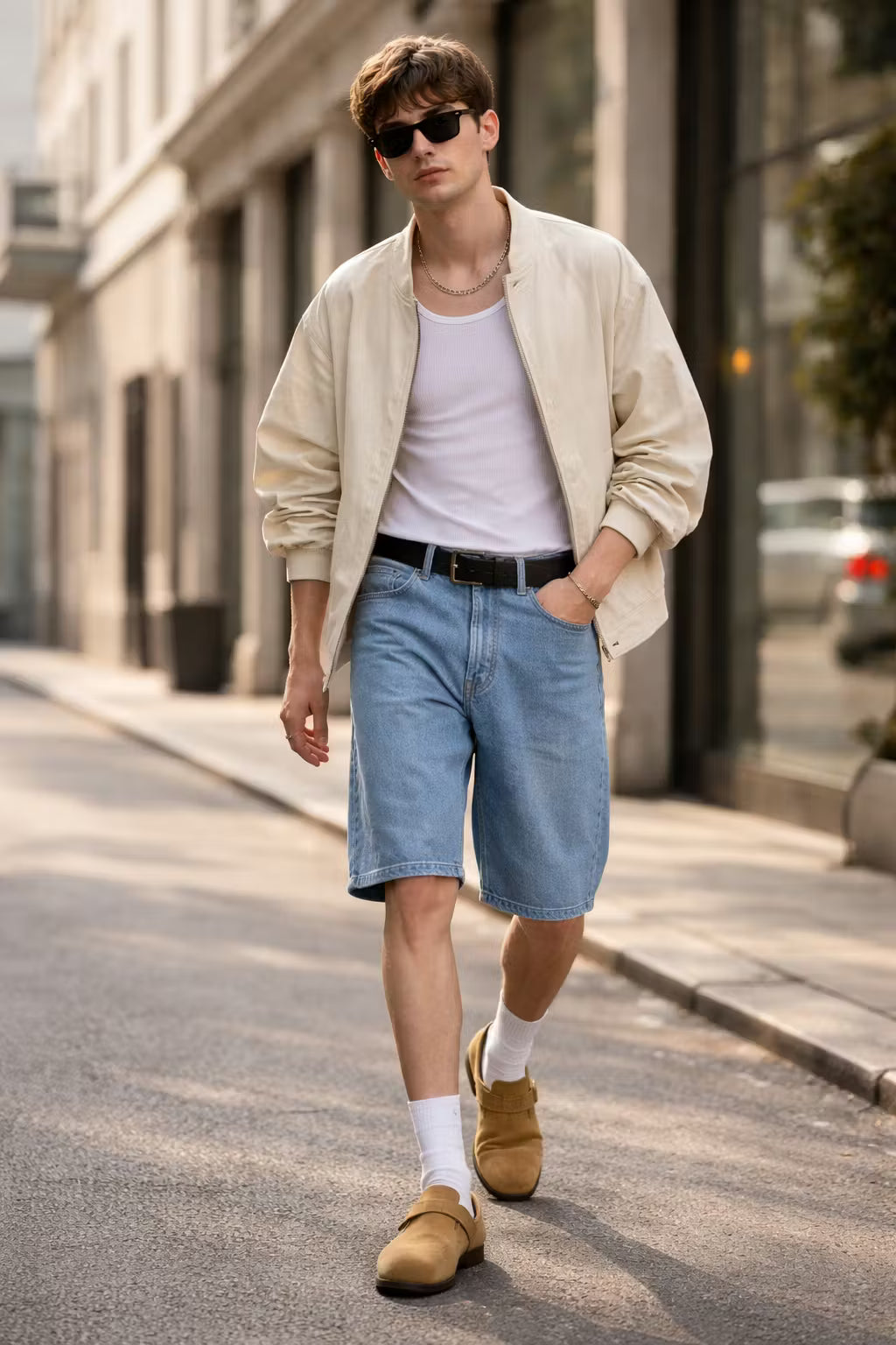 Vintage Wash Relaxed Denim Jorts