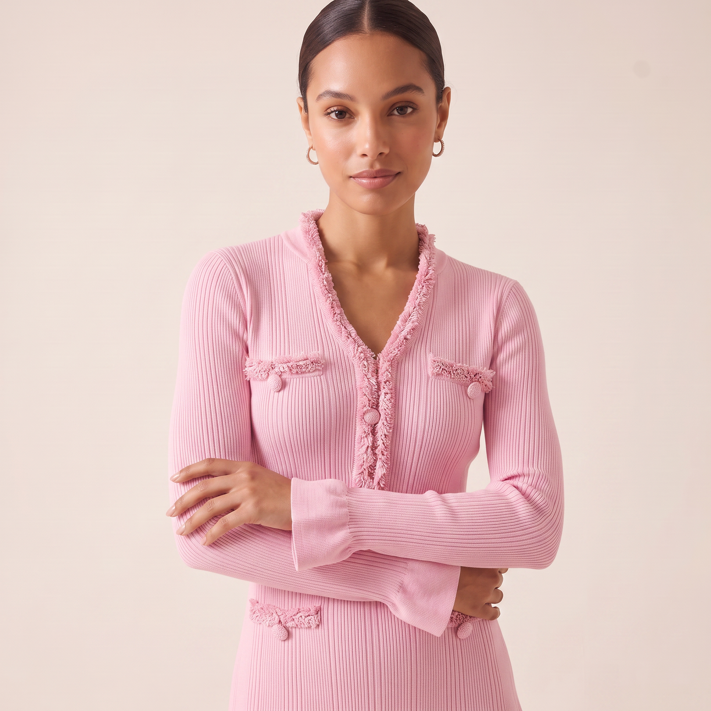 Linea gebreide mini-jurk van viscose