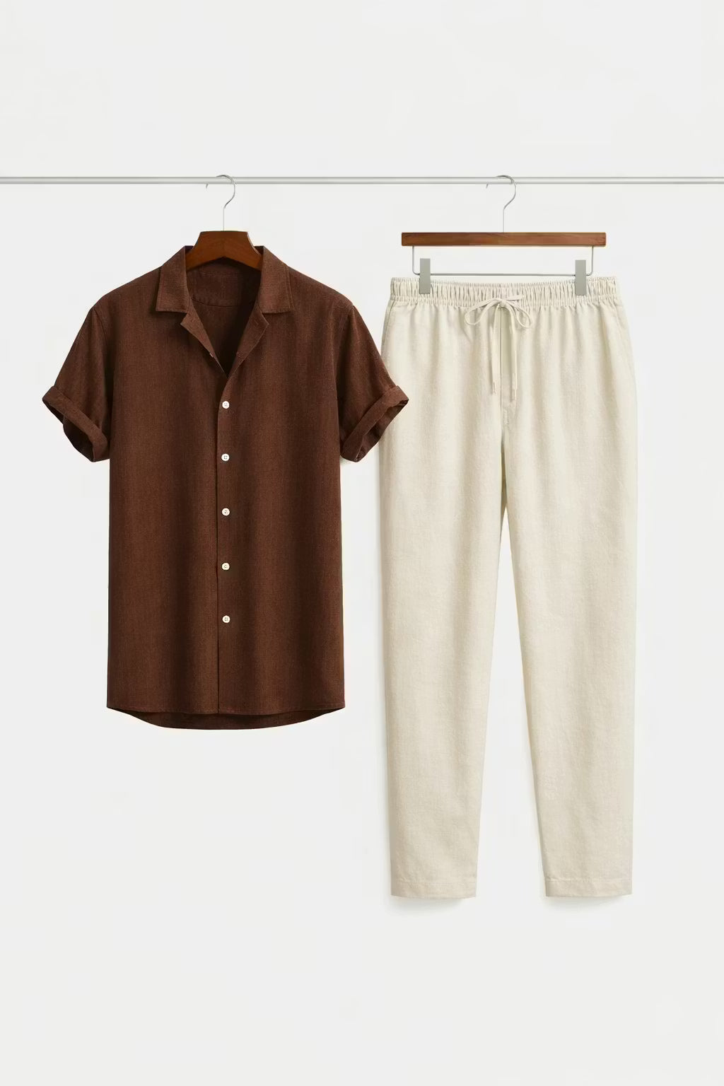 Relaxed Two-Piece Button Shirt Set