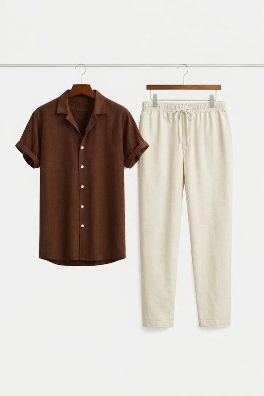 Relaxed Two-Piece Button Shirt Set