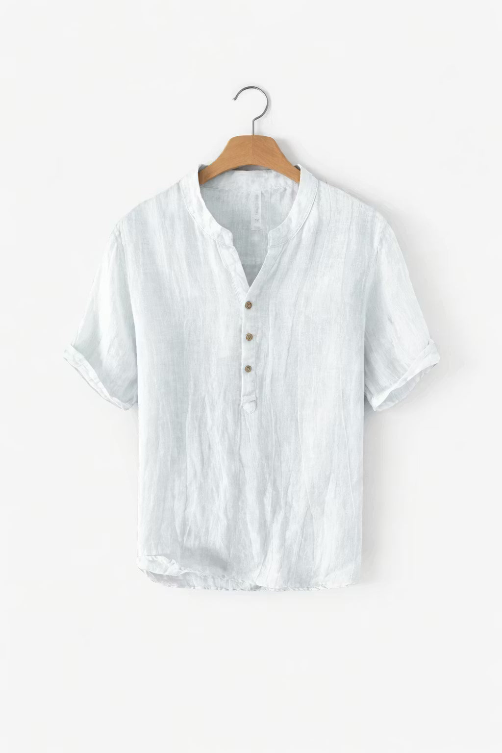 Men’s Linen Home Lounge Henley Shirt