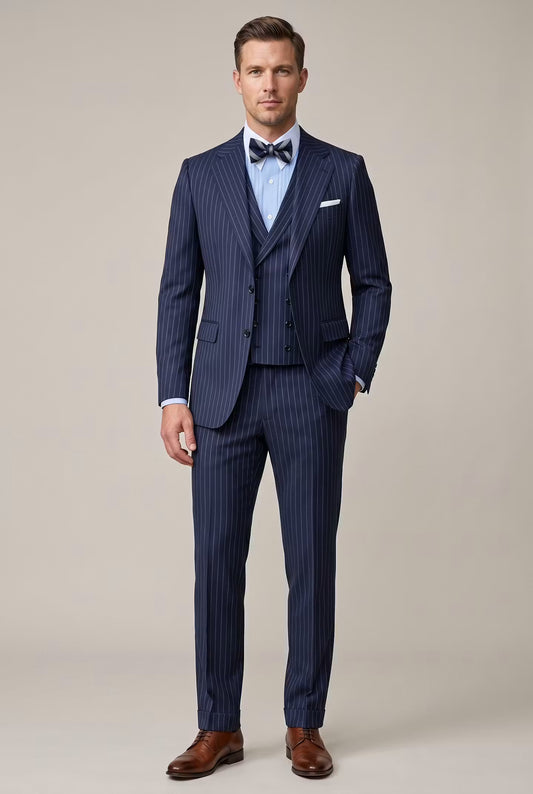 Sterling Pinstripe Three-Piece Suit