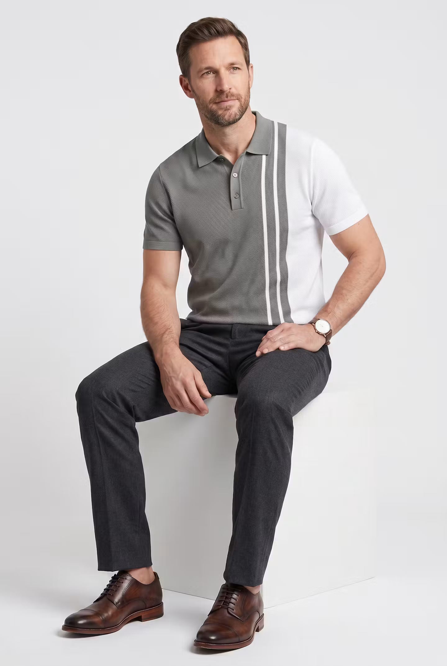 Sutton Stripe Golf Polo