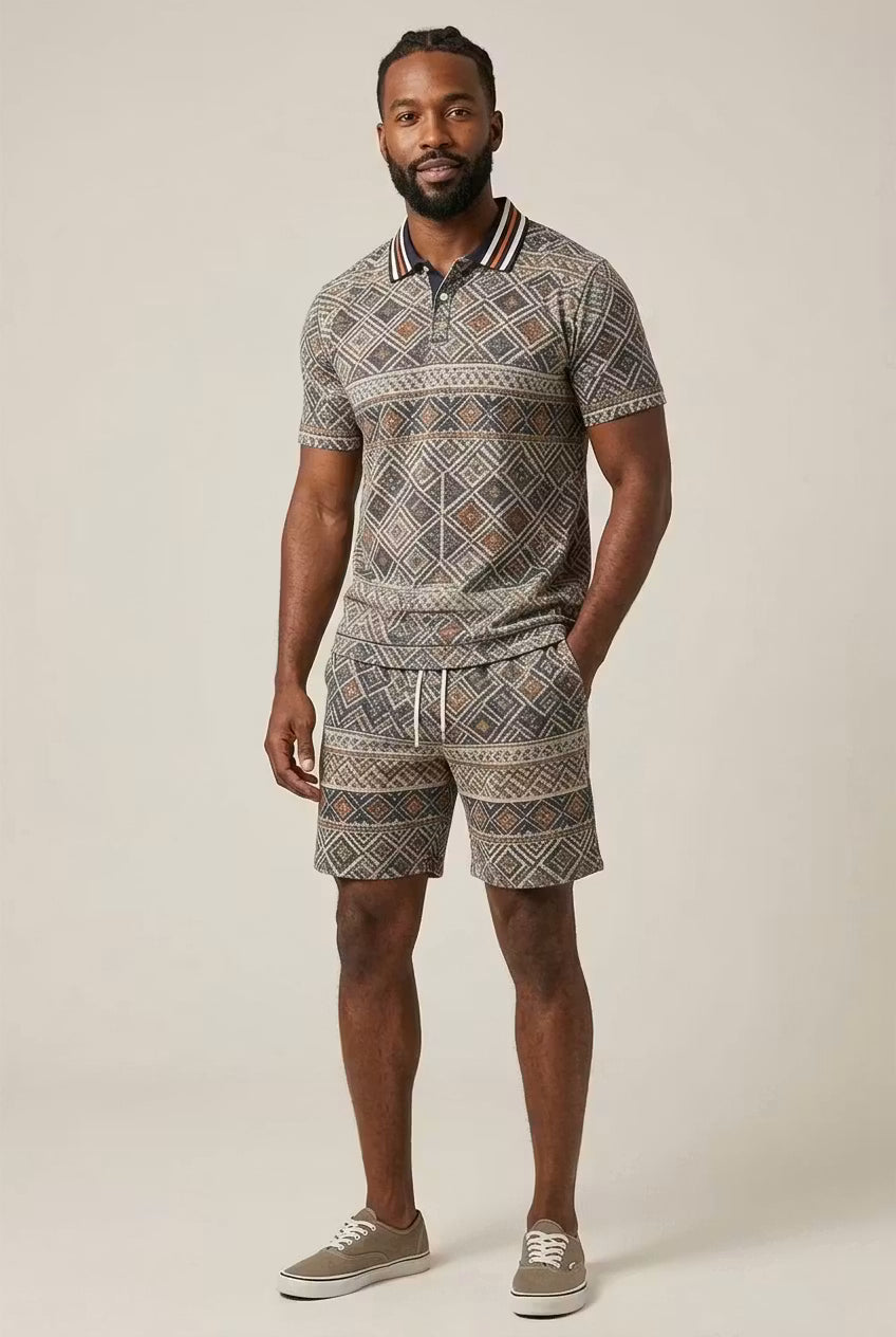 Santorini Mosaic Polo Set