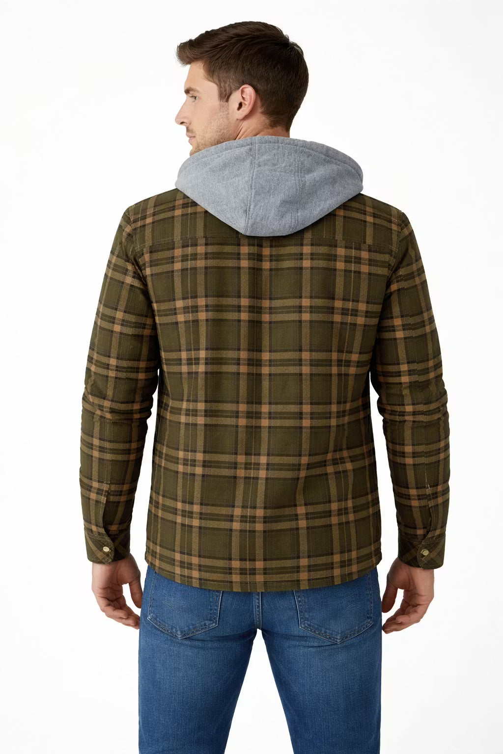 Hooded Plaid Field Jacket