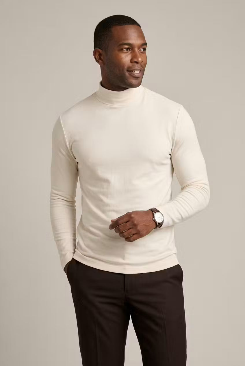 Men’s Long Sleeve Mock Neck Top