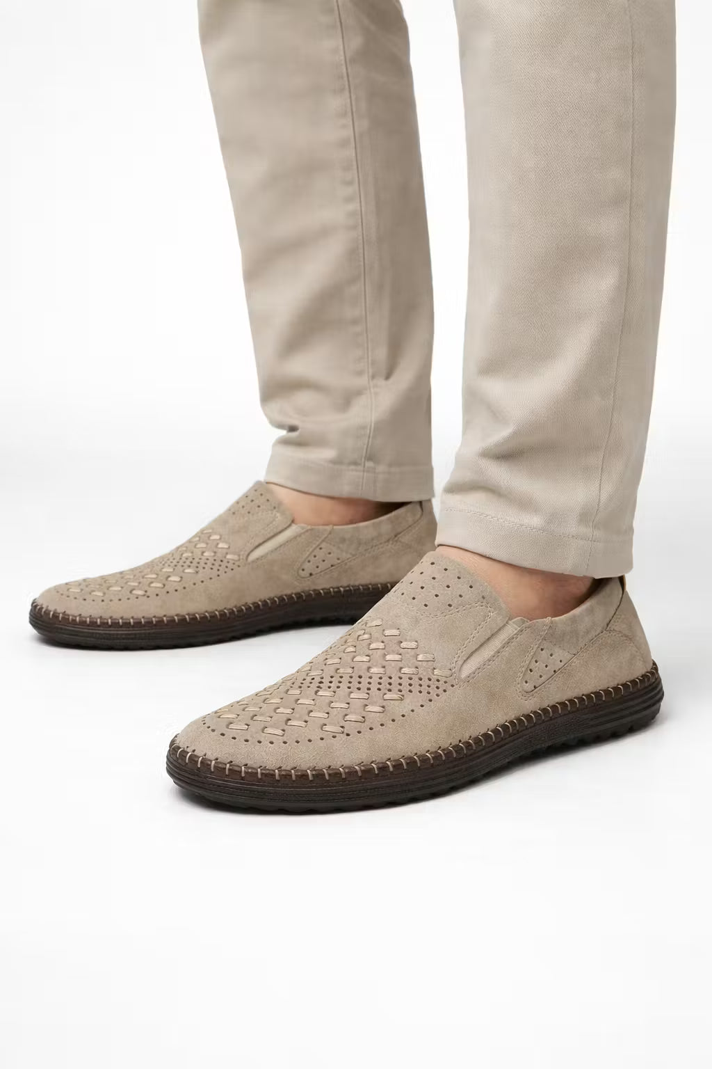 PerforaFlex Slip-On Leather Loafers