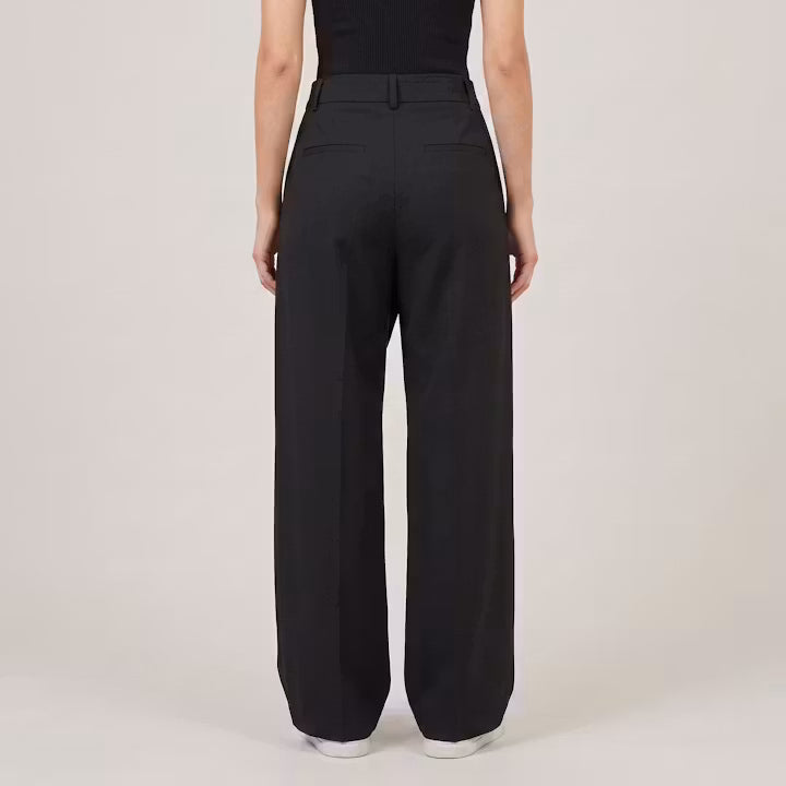 Sloane asymmetrische broek met wijde pijpen