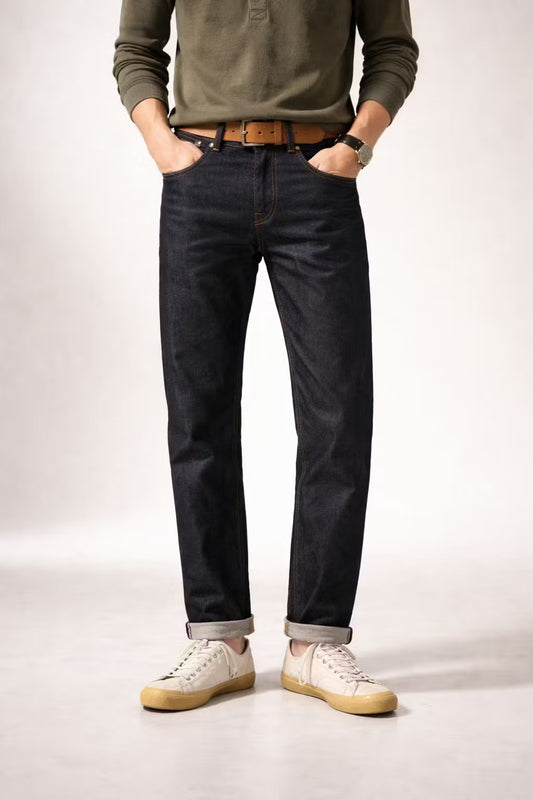 Raw Indigo Slim Straight Denim Pant