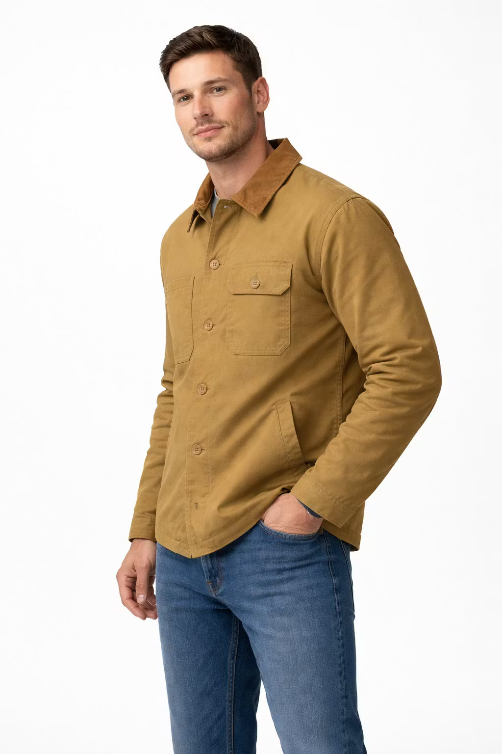Cord Collar Chore Jacket