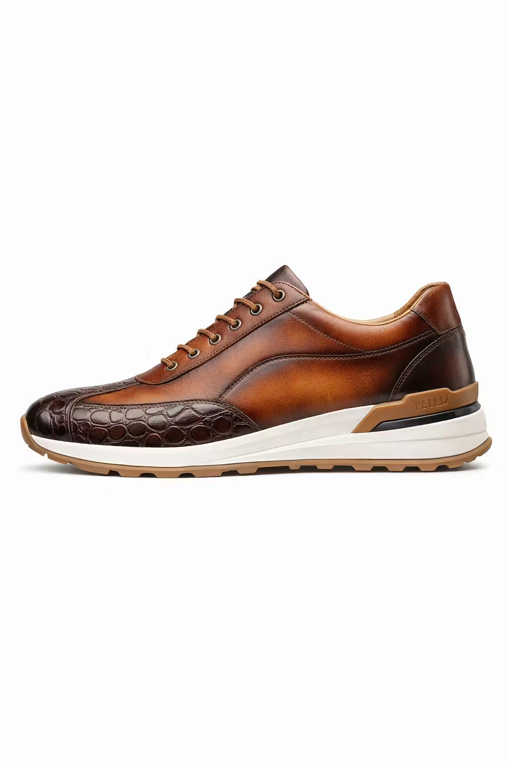 Croc Panel Hybrid Lace-Up Sneakers