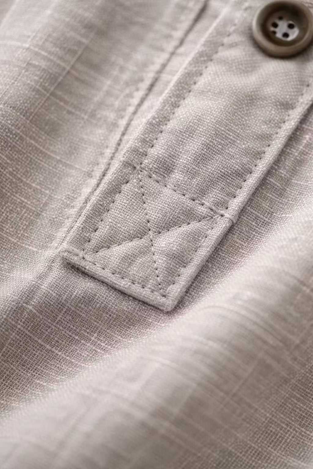 Men’s Linen Home Long Sleeve Henley Shirt