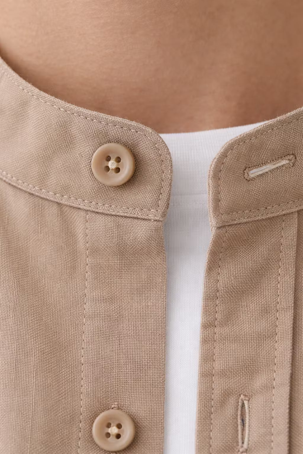 Men’s Linen Home Long Sleeve Button Shirt