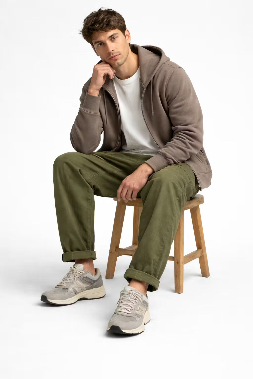 Relaxed Utility Straight-Leg Trousers