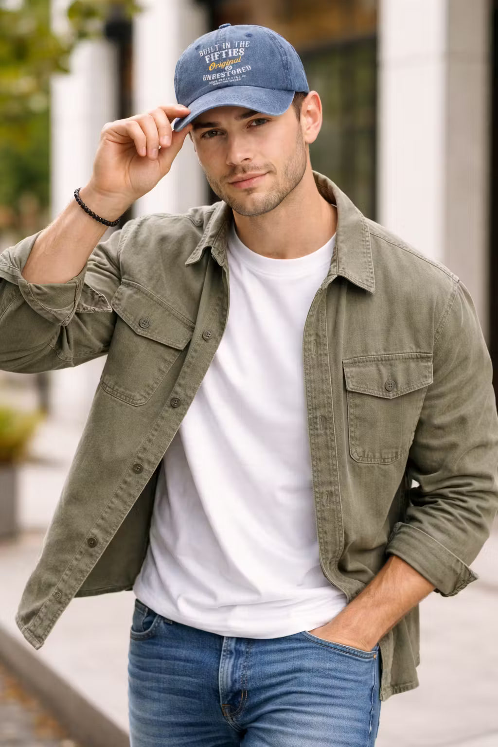 Heritage Fifties Embroidered Denim Cap