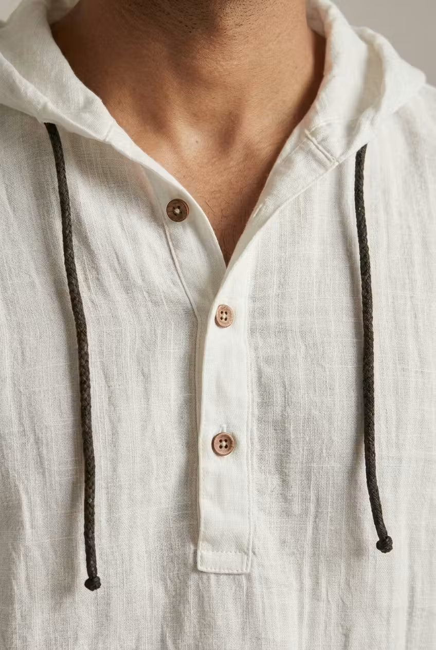 Hooded Henley Shirt