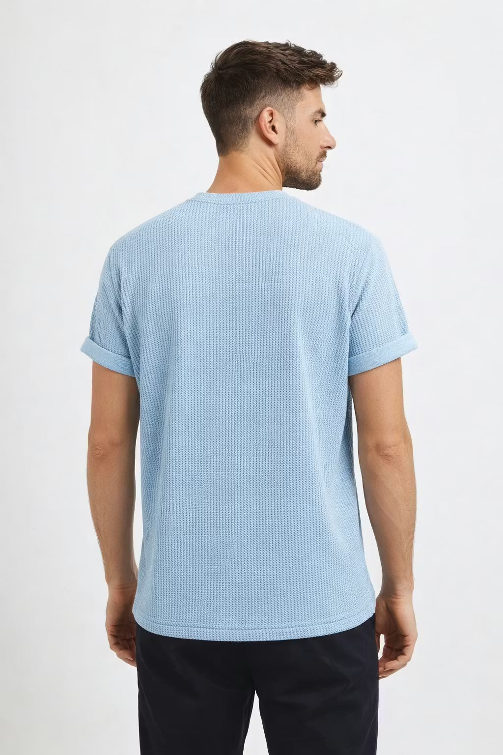 Textured Knit Crewneck Tee