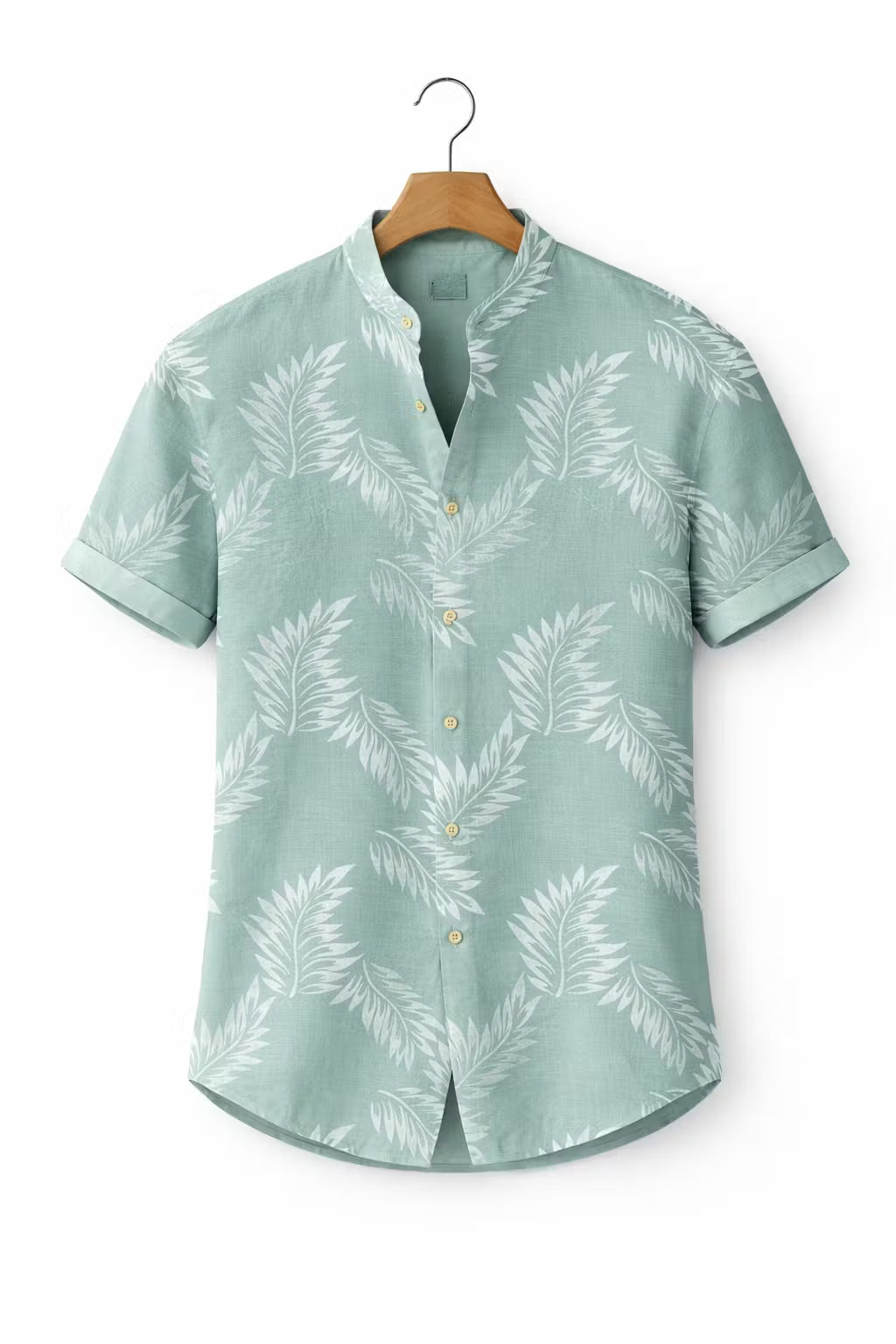 Abstract Leaf Textured Resort Shirt