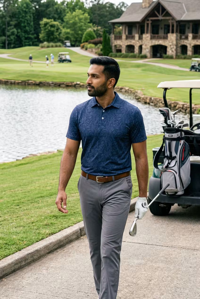Fairway Leaf Performance Golf Polo