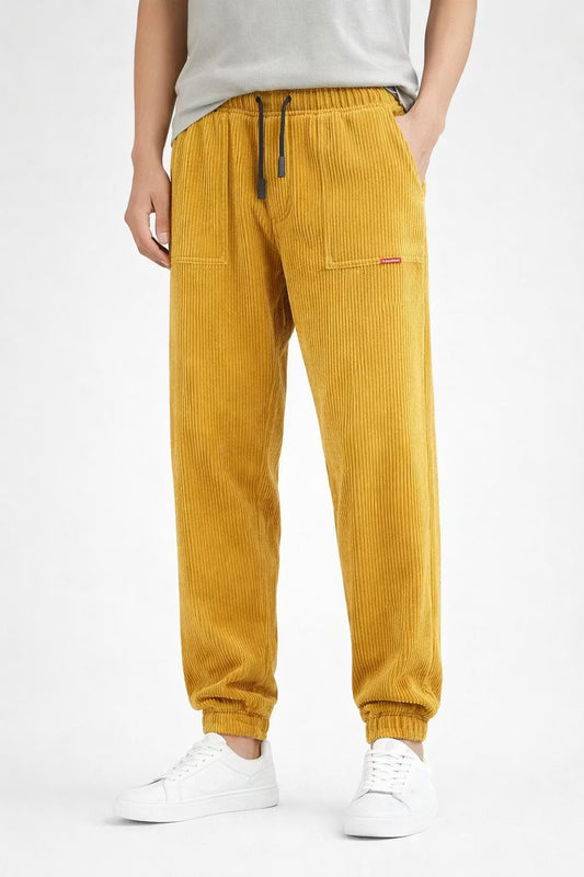 Corduroy joggingbroek met trekkoord