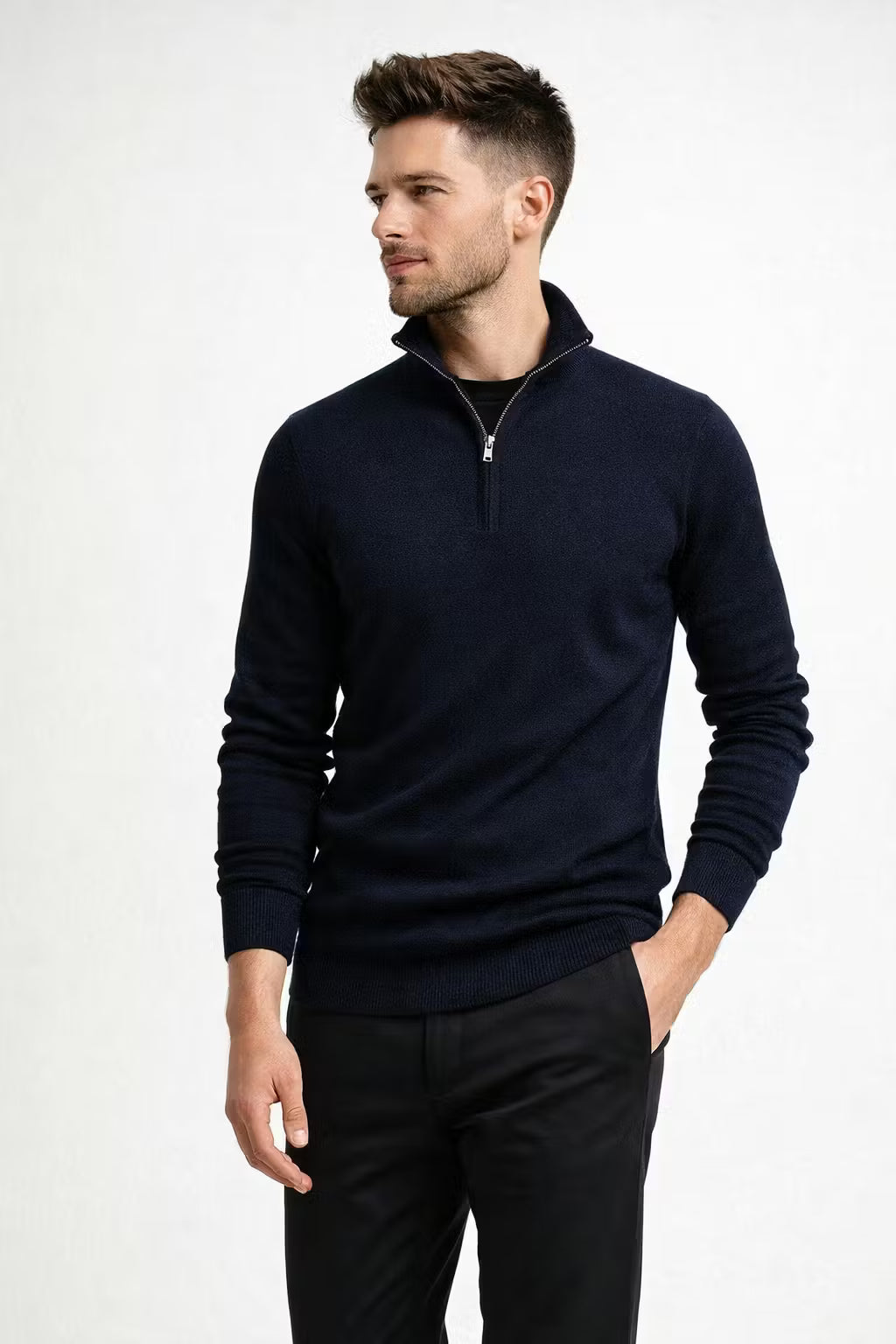 Men's Knitwear Top Half Zipper