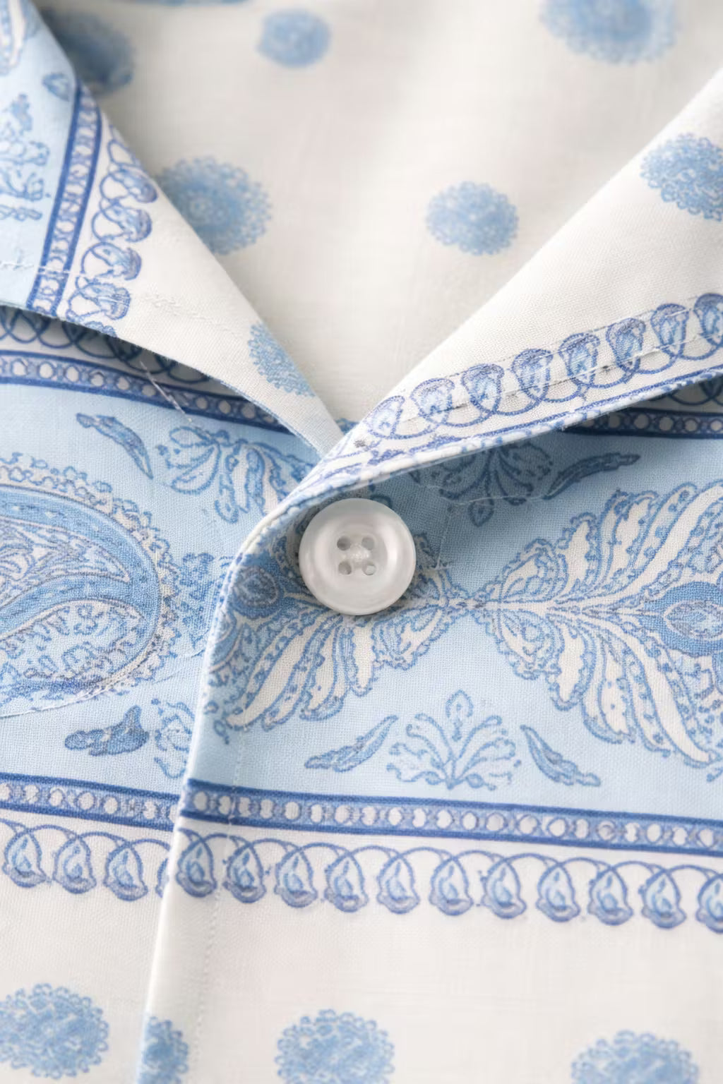 Paisley Stripe Camp Collar Shirt