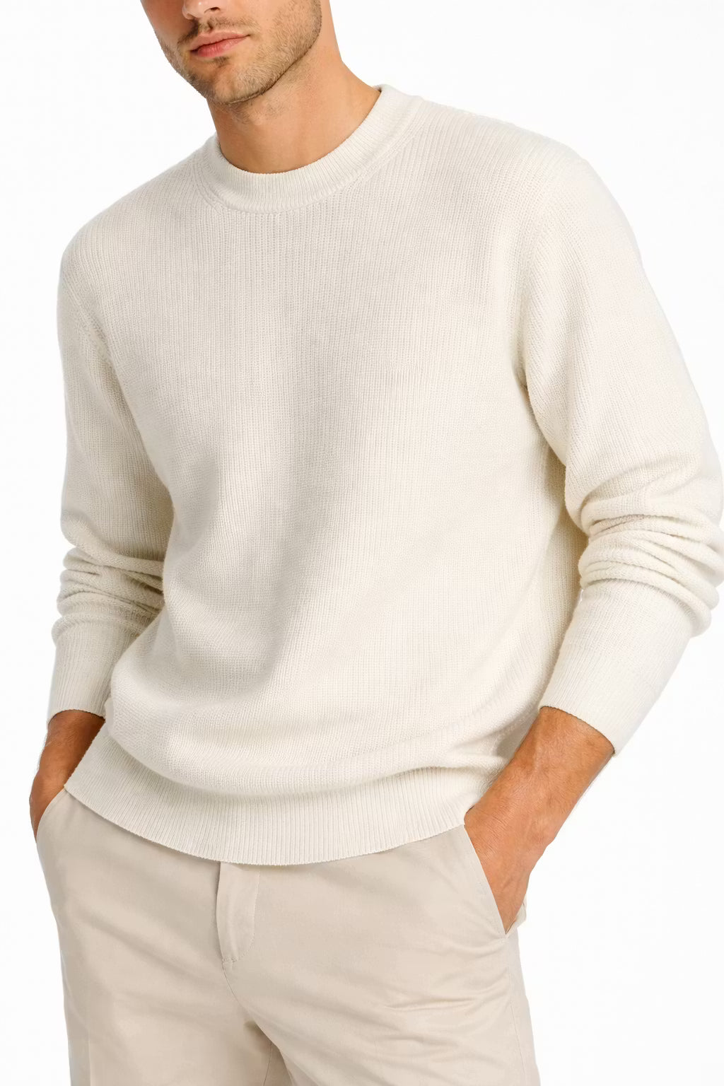 Ribbed Knit Long Sleeve Shirt