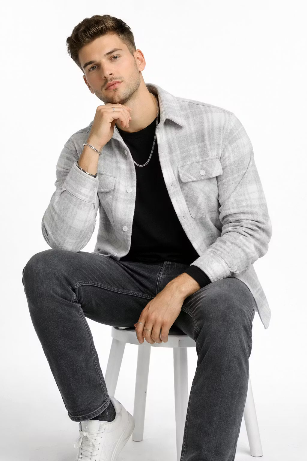 Northline Plaid Overshirt Jacket