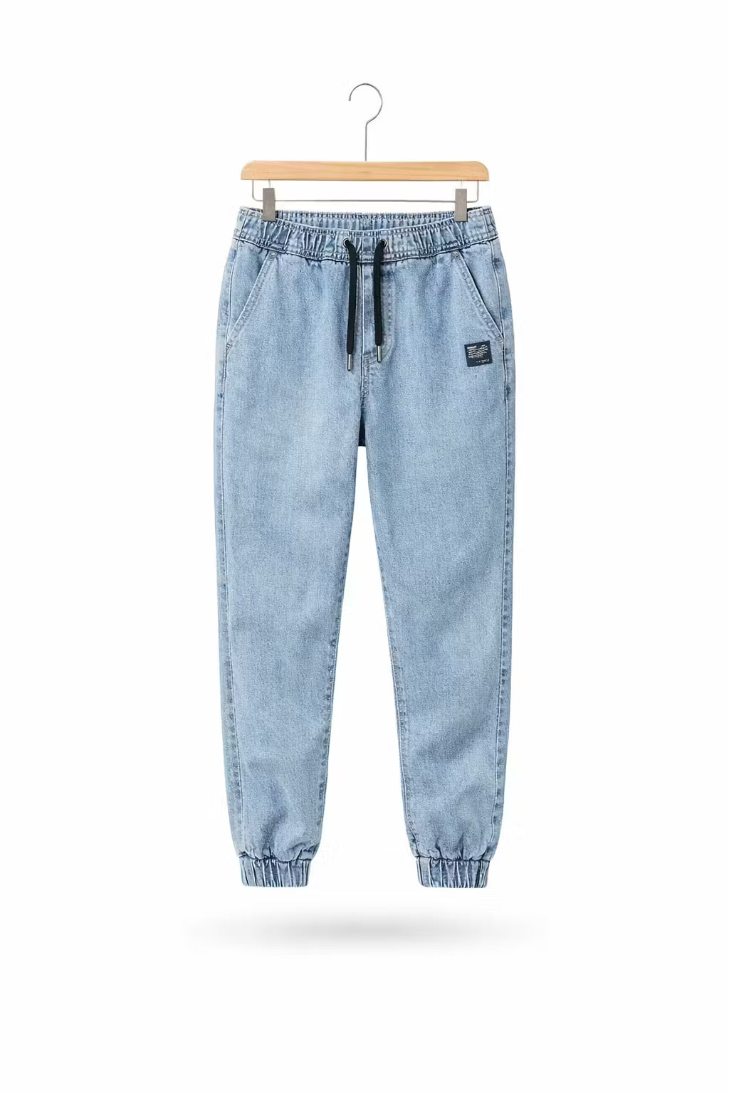 Denim Drawstring Jogger Pants