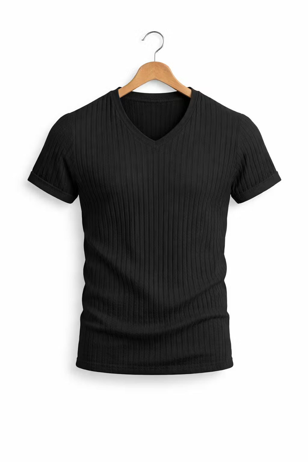 Ribbed City V-Neck Tee