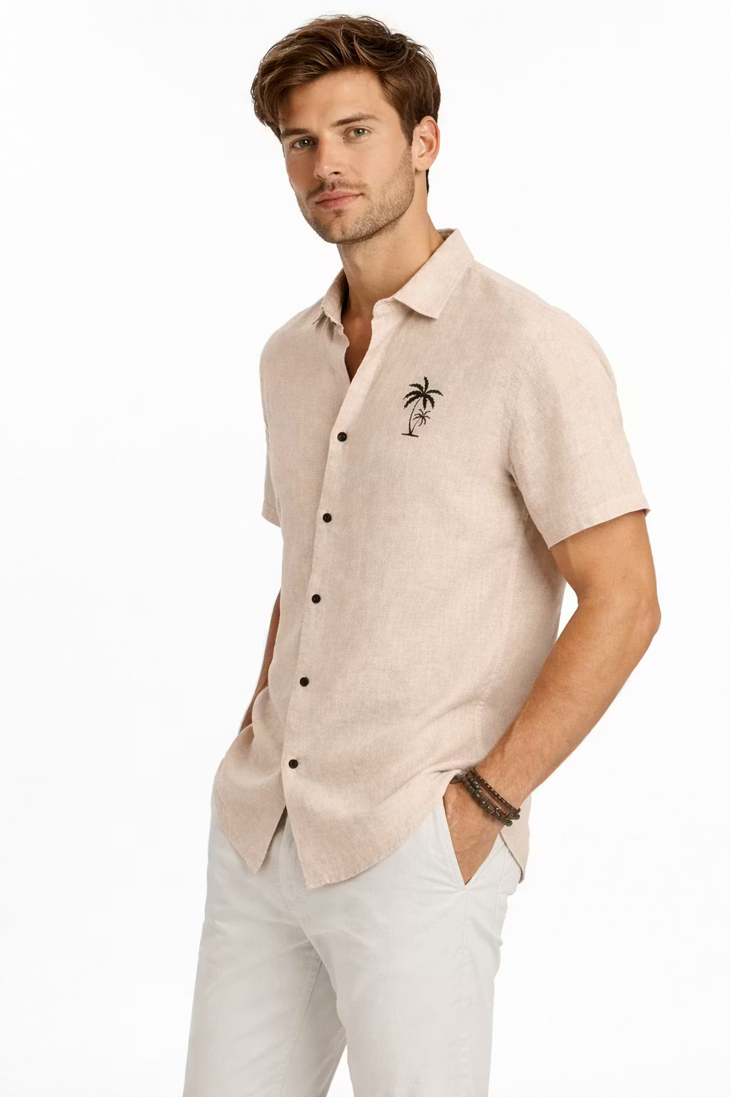 Palma Coastal Embroidered Woven Shirt