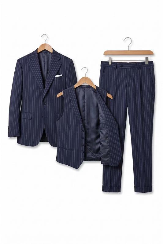 Sterling Pinstripe Three-Piece Suit