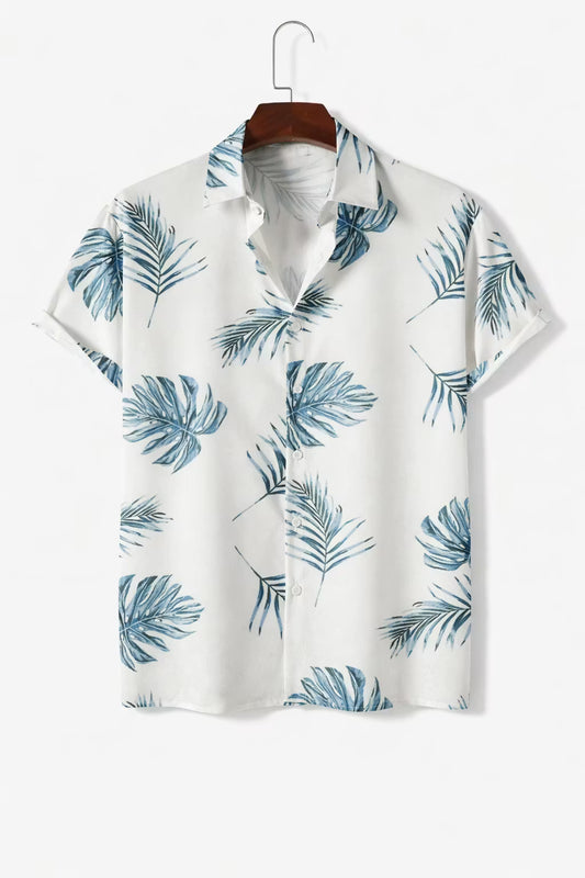 Palm Print Resort Shirt