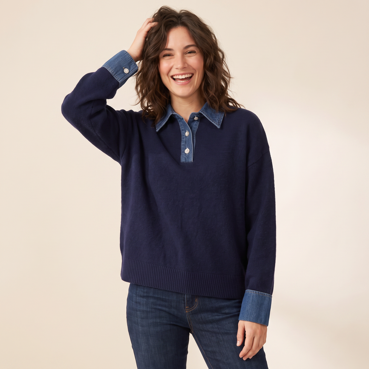 Celeste pullover met prinsessenmouwen